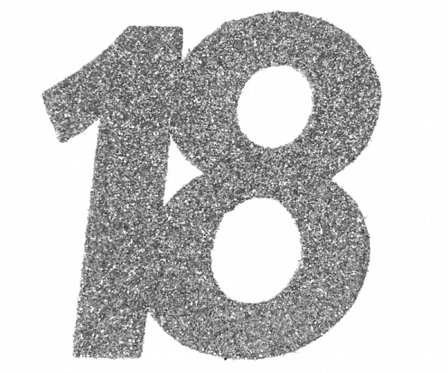 Konfetti sølv 18 år 6-pak