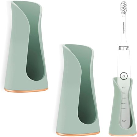 Sähköhammasharjan pidike seinälle, kylpyhuoneen sähköhammasharjan säilytysteline, jäljetön hammasharjan säilytyspidike (vihreä)