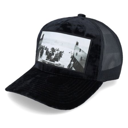 Calza Pennello - Svart trucker Keps - D-day Battle Of Normandy Black A-frame Trucker @ Hatstore