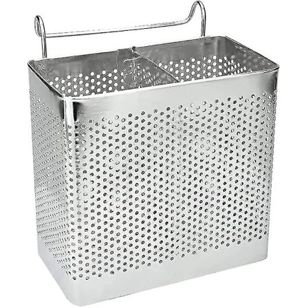 Køkkenbestikdræn, bestikkurv, bestikholder, vaskorganisator i rustfrit stål, til opbevaring og madlavningsredskaber, ske, gaffel Hy