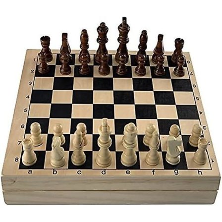 Træ Multifunktionelt Spillebræt - Internationalt Skak, Bordhockey & Voksen Bærbar Hockey Spil