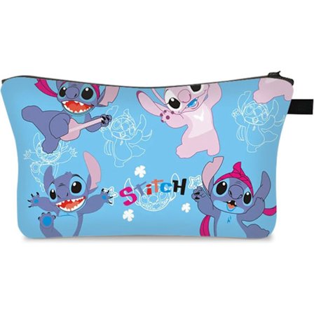 Lilo & Stitch Toalettväska Resväska Söt Kosmetisk Väska Plånbok Dragkedja Pennfodral Vattentät Badrum Gym Flygplats Makeup Väska Organizer Förvaring