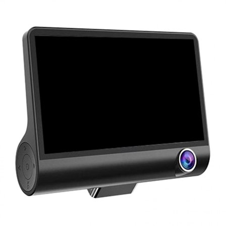 4'' tums 3-linsers bil DVR Dash Cam kamera videobandspelare med backup-kamera