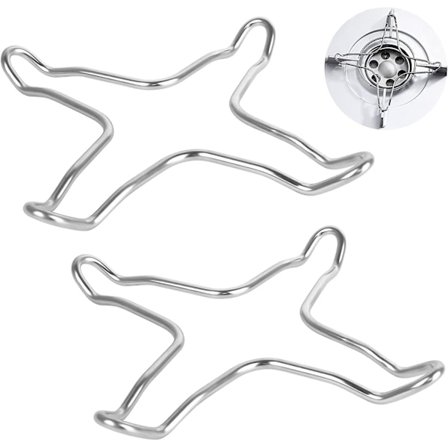 HKK 2 st gasringreducerare, rostfritt stål gasspispannsupport trivet spisplatta gasspisplatta galler Lh-1