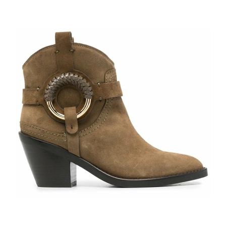 Chloé, Heeled Boots Groen, Dames, Maat:37 EU