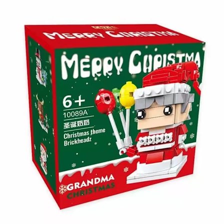 Jul snögubbe julafton tema tomten älg bygga pussel liten partikel bygge block leksak