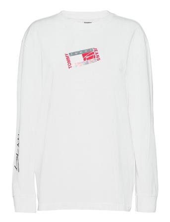 Tjm Small Flag Box Logo Tee White Tommy Jeans
