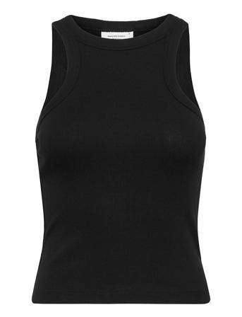 Basic Rib Tank Top Ærmeløs Top Sort Gina Tricot