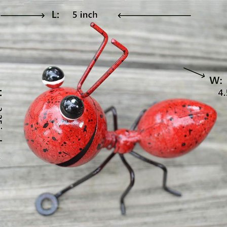 Metallimuurahainen seinäkoriste 4 kappaleen sarja Värikäs sisäseinäkoriste