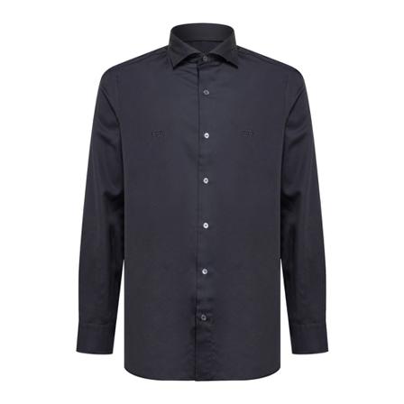 Emporio Armani, Casual Shirts Zwart, Heren, Maat:M