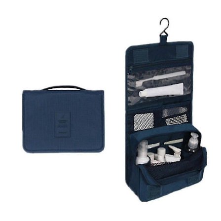 Hængende toilettaske | Foldbar rejse toilettaske med håndtag | Multifunktionel toilettaske, pladsbesparende kosmetiktaske, vasketaske, vasketaske til 
