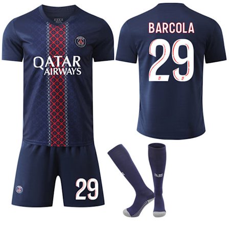 2025-2026 Paris Saint-Germain Kotiasu lapsille ja aikuisille, jalkapallopaita sukilla No.29 BARCOLA