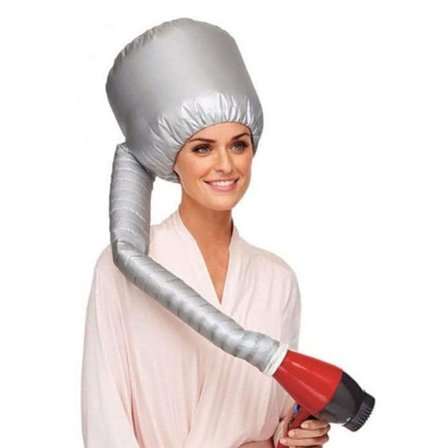 Hårtørrer hætte til styling og behandling - sølv