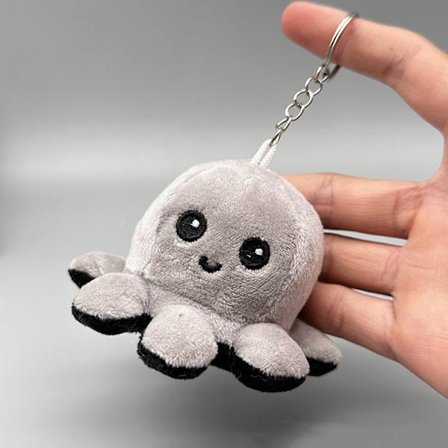 Mini Octopus e Plush Doll Reverse Toy Keychain Kawaii Fluffy St