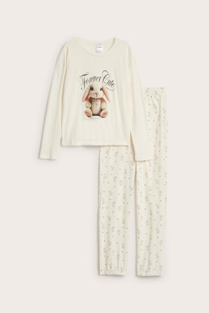 Kappahl | Piżama bawełniana | Offwhite