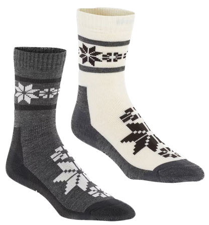 Kari Traa Rusa Sock naisten sukat, 2 paria, Dus Grey