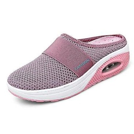 Promenadskor Andningsbara Casual Mesh Slip-on Promenadskor (40 Rosa)