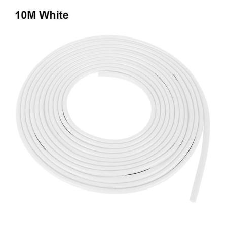 2/5/10m Bil Dørbeskytter U-Type Universal Bil Dørkantbeskyttere Strimler Gummi Foring Tetting Riper Beskytter Stripe For Auto 10M White