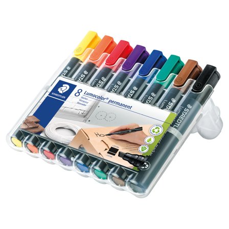 8-pack Lumocolor permanent chisel