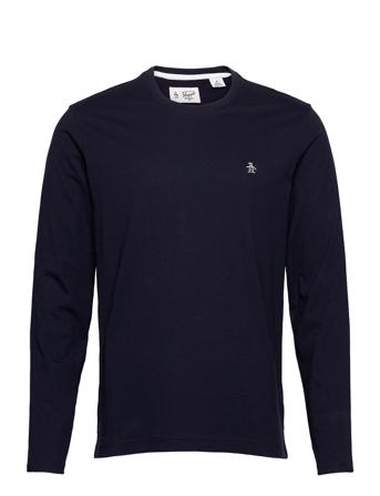Small Logo Long Sleeved T-Shirt T-Langærmet Skjorte Blå Original Penguin