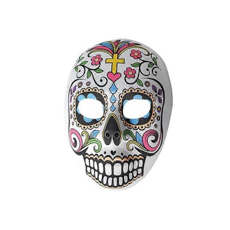 Day of The Dead Mask Manlig Kostym Mask Maskerad Mask Dödskallemönster Mask