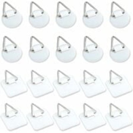 20 kappaletta 1 tuuman näkymätön liima-alusta, pystysuora liimaseinä