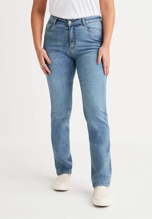 Cellbes of Sweden - Stretchjeans med lige ben - tre længder Linnea i lyseblå / denim til damer i størrelse 60L