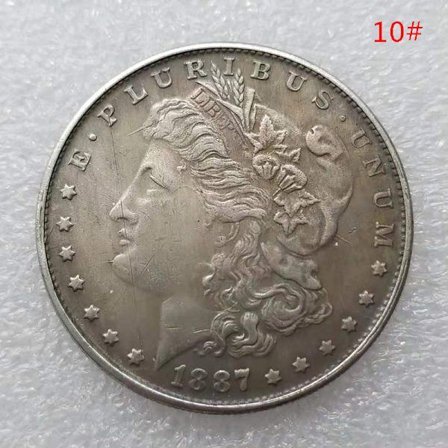 1. 1878-1887 USA Morgan Sølv Dollar $1 minnemynt C 10 Én størrelse