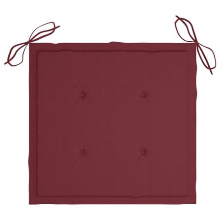 Vidaxl Dynor För Trädgårdsstolar 6 St Vinröd 50x50x4 Cm Tyg Röd