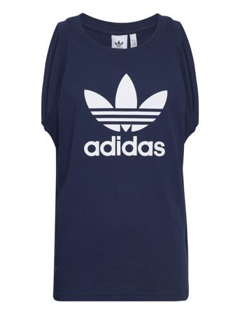 Trefoil Tank T-shirt Ærmeløs Navy Adidas Originals