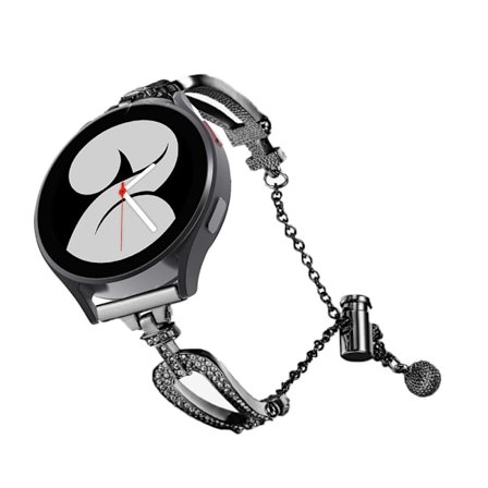 Ersättning (svart) för Galaxy Watch 5/Watch 4-rem, armband i rostfritt stål