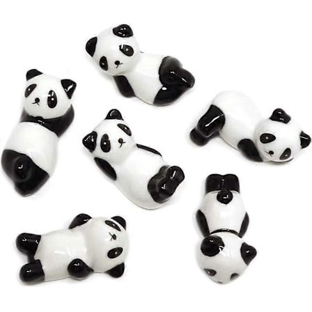 2025 Sopiva 6 KPL Söpö Keraaminen Panda Syömäpuikot Teline Telinepidike Syömäpuikoille, Keraamiset Astiat Syömäpuikot Teline