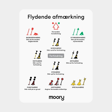 Klistermærke Moory Sømærker, dansk, 14 x 11 cm