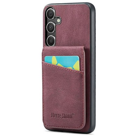 Kompatibel med Samsung Galaxy S24 FE Etui Kortholder Støtteben Læder RFID-blokering Bagcover-lingling}