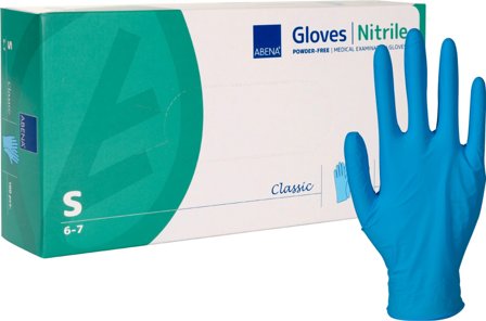 Abena Guanto Nitrile Senza Polvere Blu Taglia S 100 Pezzi