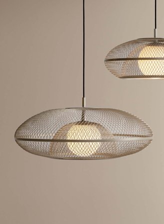 Faraday taklampe large Ø60 - børstet stål