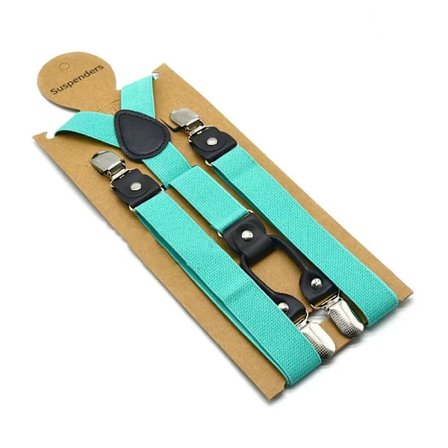 120 cm Svarta Hängslen för Män Justerbara Elastiska Herrhängslen med 4 Clips