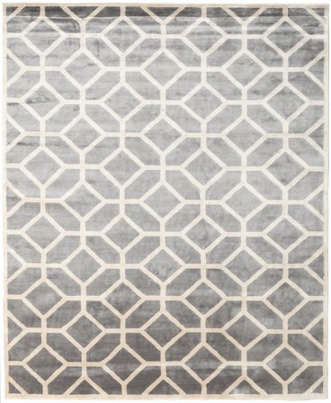 Geometric Large Palace Rug - Grey/Off White 250X300