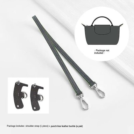 Axelrem för Longchamp Väska Transformations Tillbehör Fri Stansning för Mini Väska Axelrem Mini Väska - Grå-65CM