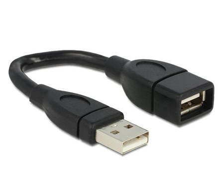 Delock ShapeCable - USB-forlengelseskabel - USB til USB - 15 cm