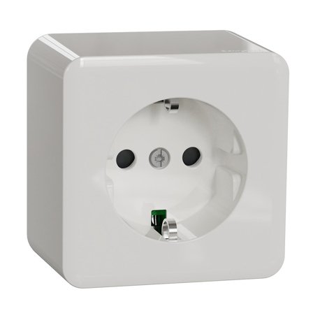 Schneider Electric Exxact WDE015676 Stikkontakt 1-veis, utenpåliggende Skruetilkobling, Strømbrytere & vegguttak