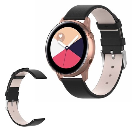 Samsung Galaxy Watch Active hållbar läder klockarmband - svart