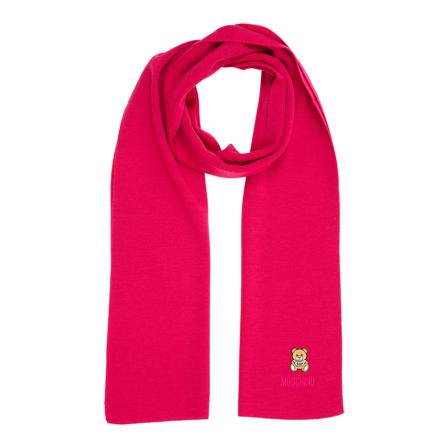 Moschino Teddy Bear Wool Halstørklæde Pink, Dame, Størrelse: ONE Size