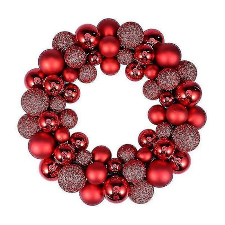 Julekrans Kulepynt Knusesikker Inngangsdør Vindu Hengende Juledekorasjon For Ferie