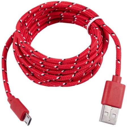 Universaali USB Mini / 10FT Mini Nylon Net Armor -datakaapeli Galaxy S6 -punainen