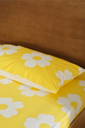 Jotex - Putetrekk 50x90 Cm Gul/naturhvit - WERNER - Kjøp Putevar hos Jotex