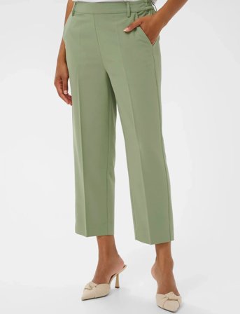 Kaffe Kasakura Hw Cropped Pants - Green - 38