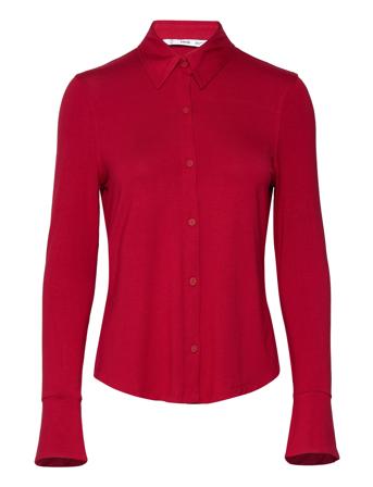 Celivi Langermet Skjorte Rød Mango