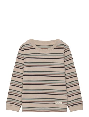 T-Shirt Ls Stripe Beige En Fant