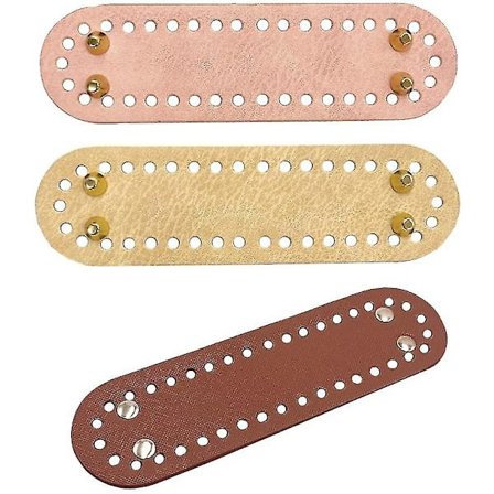 3 Stykker PU Læder Pudebund, Hæklet Taske Pudebund, Hæklet Taskebund